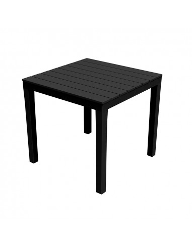 Table de jardin carree couleur: noir 78x78x72cm modèle: bali ipae progarden