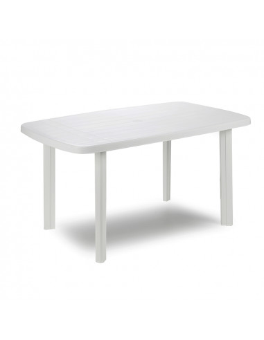 Table ovale pour l'extérieur. couleur: blanc 72x137x85cm ipae progarden