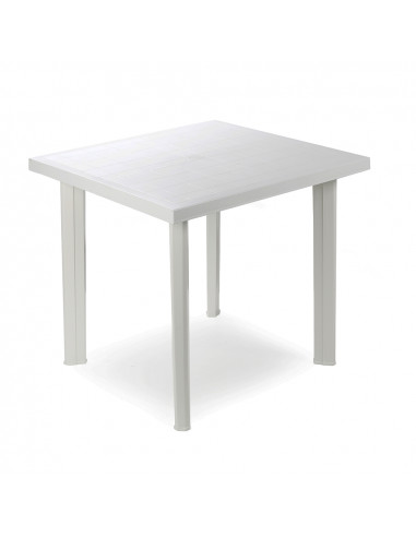 Table carrée pour l'extérieur. couleur: blanc 80x75x72cm ipae progarden
