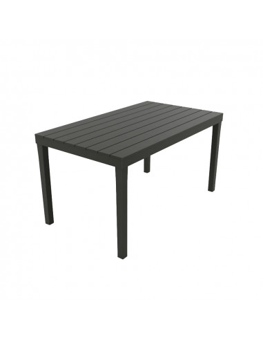 Table rectangulaire pour l'extérieur. couleur: noir 72x138x78cm ipae progarden