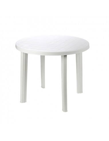 Table ronde pour l'extérieur. couleur: blanc ø90x72cm ipae progarden