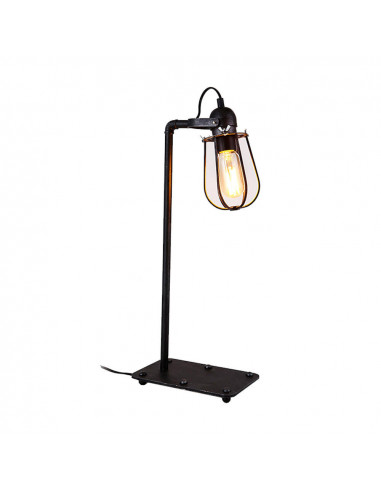 Lampe de table métallique vintage e27 60w 22x51cm e27 60w 22x51cm edm