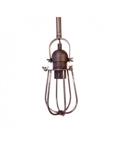 Plafonnier métallique vintage e27 60w couleur noire ø10x22cm edm