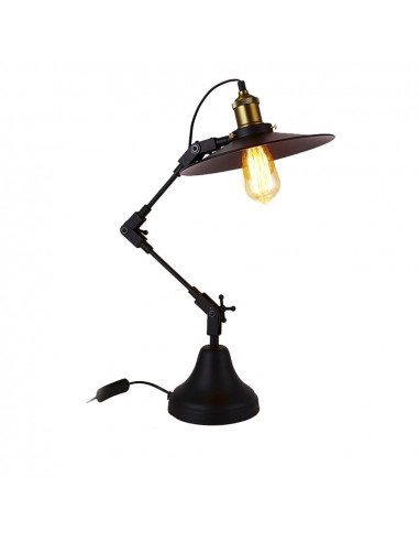 Lampe de bureau vintage extensible 40-80cm base ø16cm e27 60w ø16cmedm