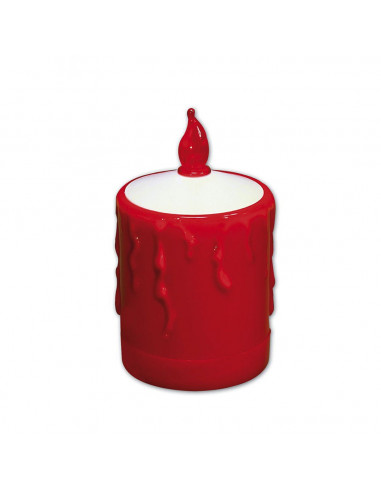 Bougie pour les morts (cimetière) avec lumière led. couleur rouge 2xaa (piles non incluses)