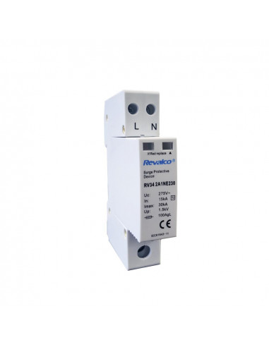 Protection surtensions 1p+n 30ka 275v 1 module