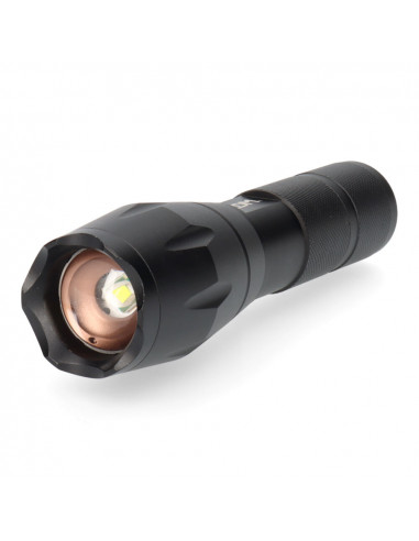 Lampe de poche en aluminium avec zoom. 1 led cree xml-t6 3xaaa (piles incluses) edm