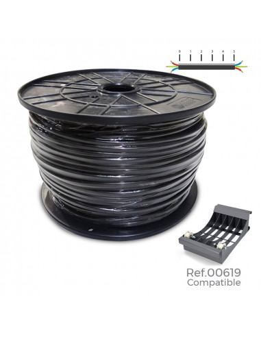 Bobine câble acrylique 1kv 5x1,5mm noir 100m (bobine grande ø400x200mm)