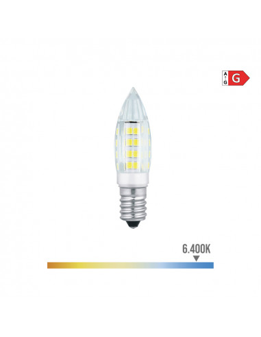 Mini ampoule bougie led e14 3w 250lm 6400k lumière froide ø1.6x5.4cm edm