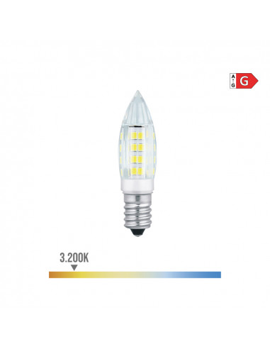 Mini ampoule bougie led e14 3w 250lm 3200k lumière chaude ø1.6x5.4cm edm