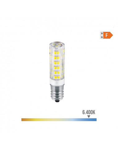 Ampoule led tubulaire e14 4.5w 450lm 6400k lumière froide ø1.6x6.6cm edm