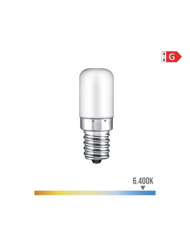 Ampoule tubulaire led e14 1.8w 130lm 6400k lumière froide ø1.8x4.8cm edm