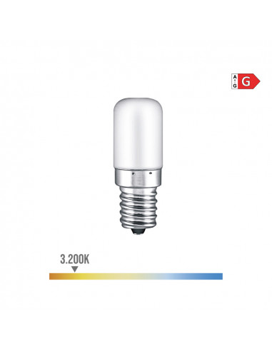 Ampoule tubulaire led e14 1.8w 130lm 3200k lumière chaude ø1.8x4.8cm edm