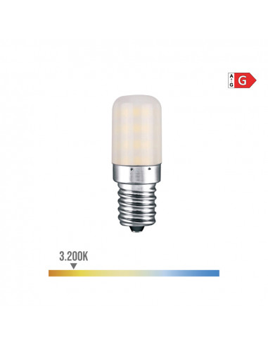 Ampoule led tubulaire e14 3w 300lm 3200k lumière chaude ø1.8x5.2cm edm