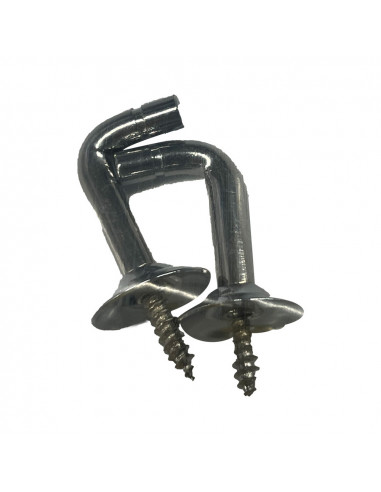 Crochet en laiton nickel 25mm