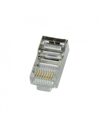 Connecteur rj45 mâle ftp cat5e blindé (sac 100 unit.)