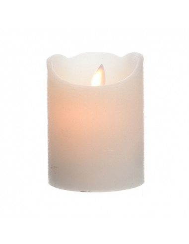 Bougie led intérieur ø7,5x10cm couleur blanche lumière blanche chaude