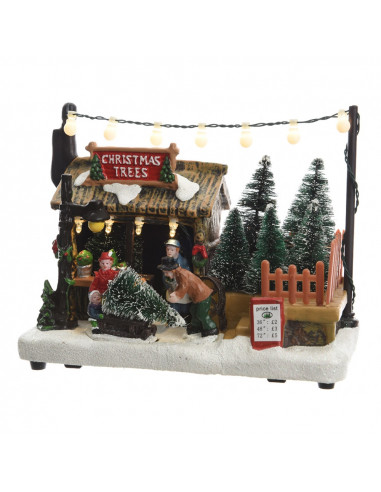 Village de noël led 3xaa 18x10,5x14,2cm
