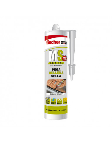 Mastic d'étanchéité adhésive plus 546184 fischer blanc 290ml