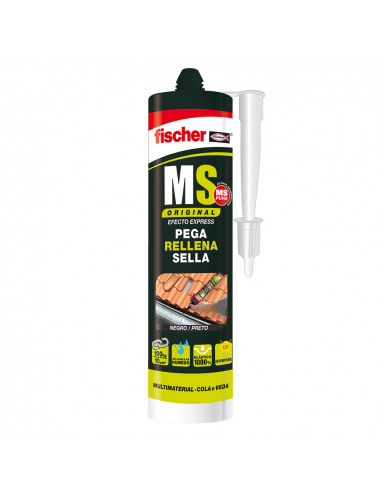 Mastic d'étanchéité adhésive noir 546187 fischer 290ml