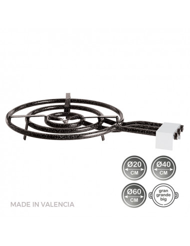 Brûleur à gaz butane/propane ø60cm 3 feux. vaello