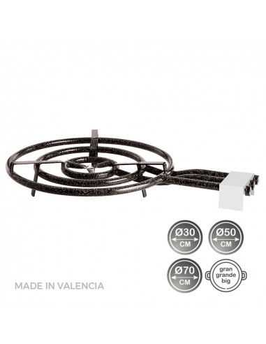 Brûleur à gaz butane/propane ø70cm 3 feux. vaello