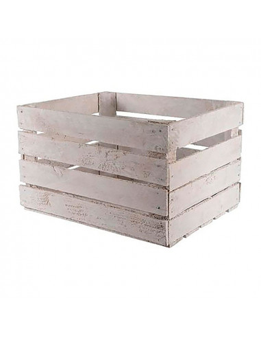 Caisse en bois blanche