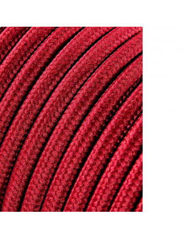 Câble cordon tubulaire 2x0,75mm c08 bordeaux 5m