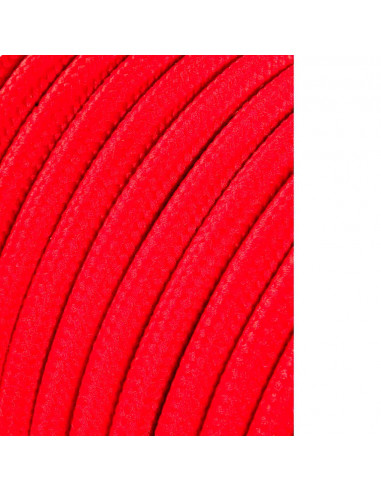 Câble cordon tubulaire 2x0,75mm c62 rouge 5m