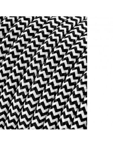 Cable cordon tubulaire 2x0.75mm ragle noir et blanc 5m euro/m