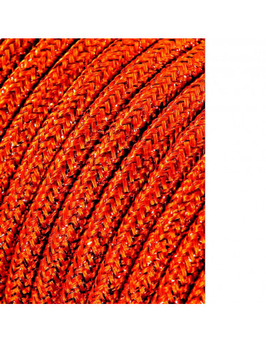 Câble cordon tubulaire 2x0,75mm marron brillant 5m