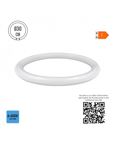 Tube led circulaire g10q 20w 2100lm 6400k lumière froide (eq. 32w) ø30cm edm