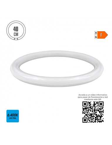 Tube led circulaire g10q 32w 3400lm 6400k lumière froide (eq. 40w) ø40cm edm