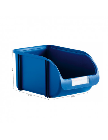 Boîte de rangement 10cm couleur titanium bleu