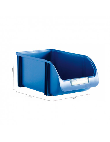 Boîte de rangement 27cm couleur titanium bleu