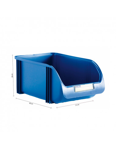 Boîte de rangement 30cm couleur titanium bleu