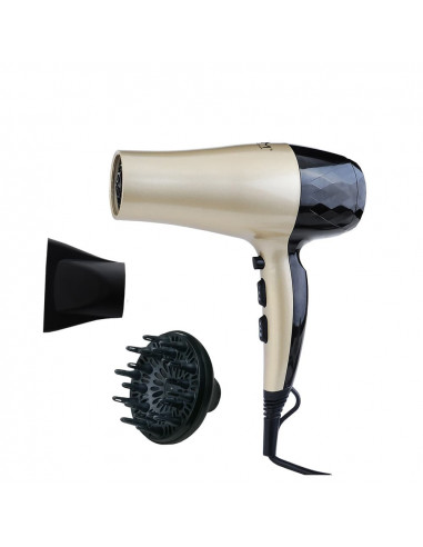 Sèche-cheveux 1800-2000w avec diffuseur. 9x21x28,5cm edm