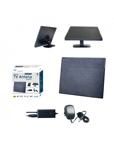 Antenne uhf intérieur tv edm 470-862 mhz design series 188x155x13,5mm