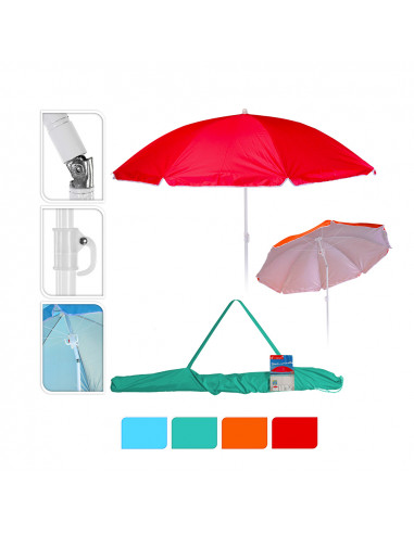 Parasol de plage ø160cm plusieurs couleurs au choix, avec housse
