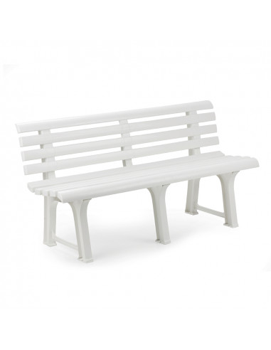 Banc de jardin couleur: blanc 145x49x74cm modèle: orchidea ipae progarden