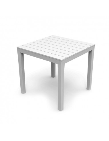 Table de jardin carree couleur: blanc 78x78x72cm modèle: bali ipae progarden