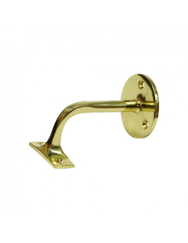 Support de rampe laiton poli 3 visses