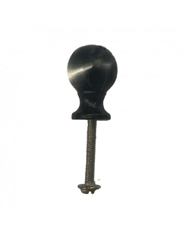 Pommeau rond 18 mm fer noir