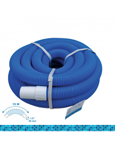 Tuyau autoflottant ø3.8cm 15m couleur bleue pe edm