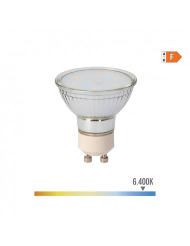 Ampoule verre dichroïque led gu10 5w 400lm 6400k lumière froide ø5x5,5cm edm