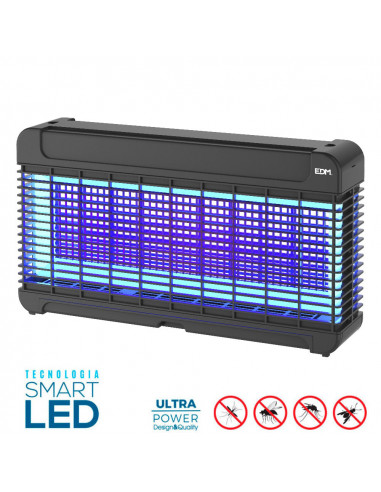 Exterminateur d'insectes électronique professionnel led 11w 47x10x26.3cm couleur noire edm