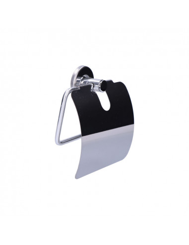 Porte-papier toilette avec couvercle chromé edm (emballage)