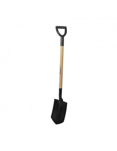 Pelle avec pointe pour jardin. manche en bois et acier au carbone 114cm grown