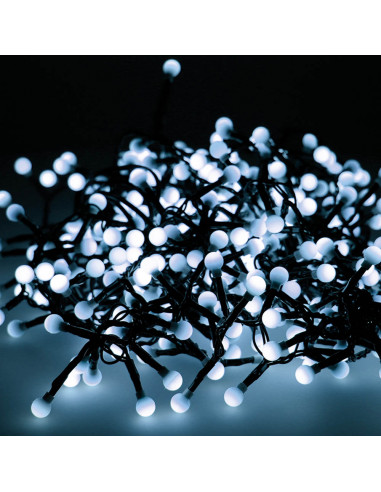 Guirlande lumineuse extérieur led scintillante "cherry compact" 16m 500 led lumière froide