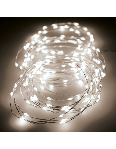 Guirlande micro led scintillante 14m 180 led lumière chaude